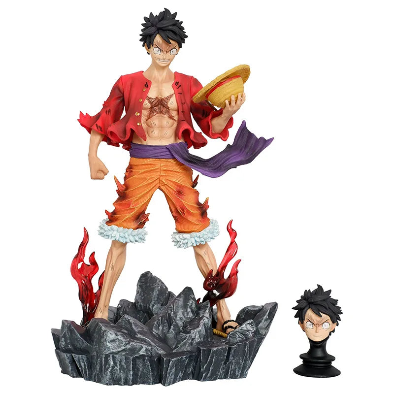 Strawhat Figuras Manga Figurine 24.5cm GK Statue Model Ornaments Toys Gift for Kids
